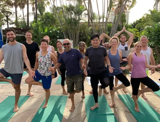 Private group yoga class Gold Coast